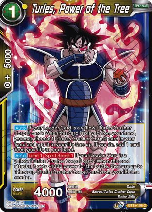 Turles, Power of the Tree (BT15-108) - Saiyan Showdown Foil