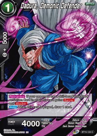 Dabura, Demonic Defender (BT15-124) - Saiyan Showdown Foil