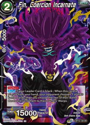 Fin, Coercion Incarnate (BT15-128) - Saiyan Showdown Foil