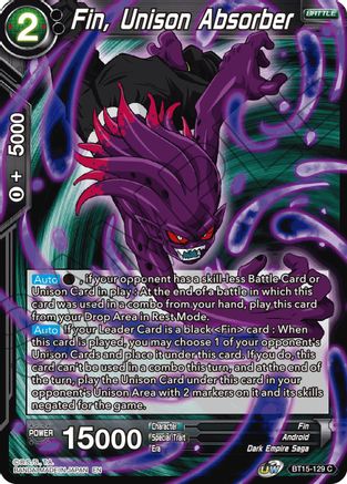 Fin, Unison Absorber (BT15-129) - Saiyan Showdown Foil