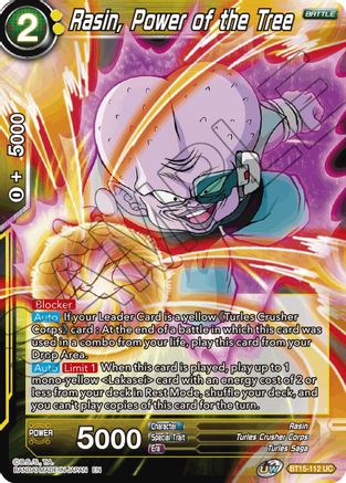 Rasin, Power of the Tree (BT15-112) - Saiyan Showdown Foil