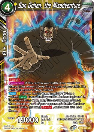 Son Gohan, the Misadventure (BT15-097) - Saiyan Showdown Foil
