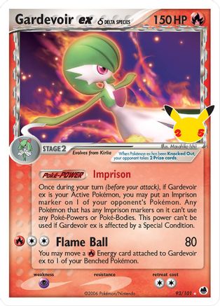 Gardevoir ex (Delta Species) 093/101 - Holofoil Celebrations Classic Collection - Classic Collection