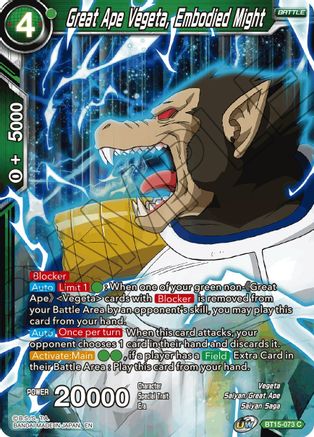 Great Ape Vegeta, Embodied Might (BT15-073) - Saiyan Showdown