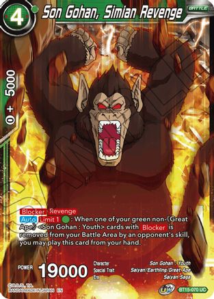 Son Gohan, Simian Revenge (BT15-070) - Saiyan Showdown Foil