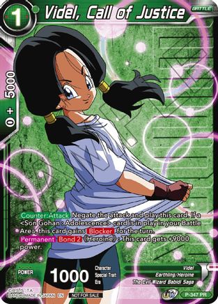 Videl, Call of Justice (Winner Stamped) (P-347) - Tournament Promotion Cards Foil