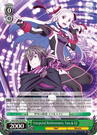 Unexpected Reinforcements, Yuna & Eiji (SAO/S80-E036 R) - Sword Art Online -Alicization- Vol.2