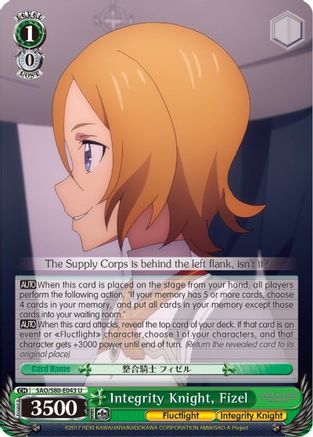 Integrity Knight, Fizel (SAO/S80-E043 U) - Sword Art Online -Alicization- Vol.2