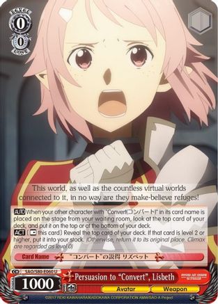Persuasion to "Convert", Lisbeth (SAO/S80-E060 U) - Sword Art Online -Alicization- Vol.2