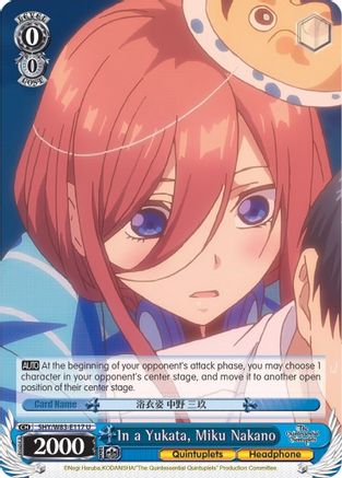In a Yukata, Miku Nakano (5HY/W83-E117 U) - The Quintessential Quintuplets