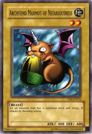 Archfiend Marmot of Nefariousness (TP6-EN016) - Tournament Pack 6 Unlimited