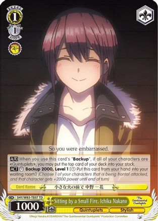 Sitting by a Small Fire, Ichika Nakano (5HY/W83-TE07 TD) - The Quintessential Quintuplets