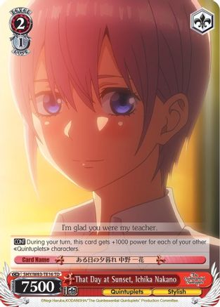 That Day at Sunset, Ichika Nakano (5HY/W83-TE16 TD) - The Quintessential Quintuplets