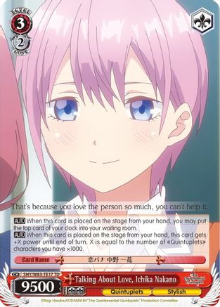 Talking About Love, Ichika Nakano (5HY/W83-TE17 TD) - The Quintessential Quintuplets