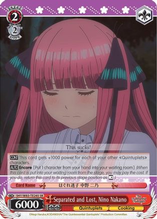 Separated and Lost, Nino Nakano (SR) (5HY/W83-TE24S SR) - The Quintessential Quintuplets