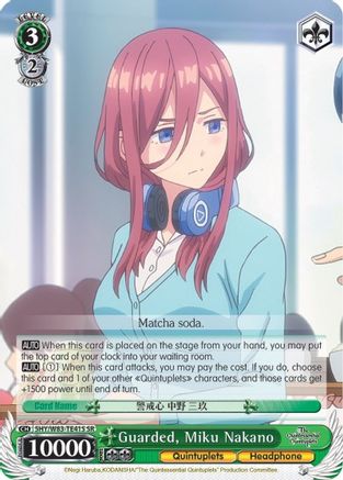 Guarded, Miku Nakano (SR) (5HY/W83-TE41S SR) - The Quintessential Quintuplets