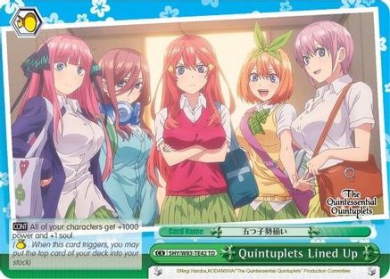 Quintuplets Lined Up (Green) - 5HY/W83-TE42 (5HY/W83-TE42 TD) - The Quintessential Quintuplets