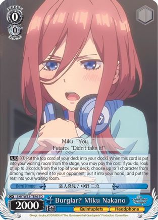 Burglar? Miku Nakano (5HY/W83-TE46 TD) - The Quintessential Quintuplets