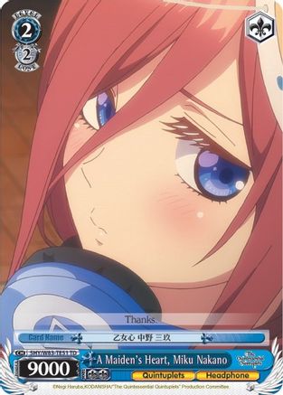 A Maiden's Heart, Miku Nakano (5HY/W83-TE51 TD) - The Quintessential Quintuplets
