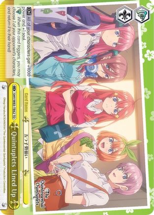Quintuplets Lined Up (Yellow) (5HY/W83-TE62 TD) - The Quintessential Quintuplets