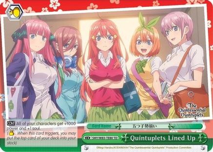 Quintuplets Lined Up (Green) - 5HY/W83-TE80 (5HY/W83-TE80 TD) - The Quintessential Quintuplets
