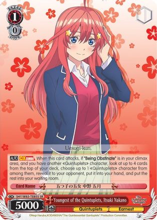 Youngest of the Quintuplets, Itsuki Nakano (SR) (5HY/W83-TE85S SR) - The Quintessential Quintuplets