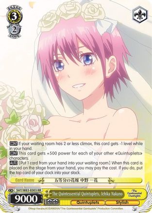 The Quintessential Quintuplets, Ichika Nakano (5HY/W83-E003 RR) - The Quintessential Quintuplets