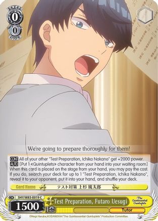 Test Preparation, Futaro Uesugi (5HY/W83-E019 C) - The Quintessential Quintuplets