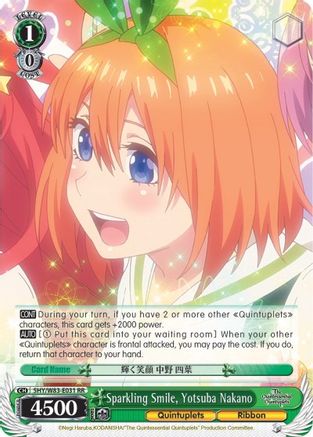 Sparkling Smile, Yotsuba Nakano (5HY/W83-E031 RR) - The Quintessential Quintuplets