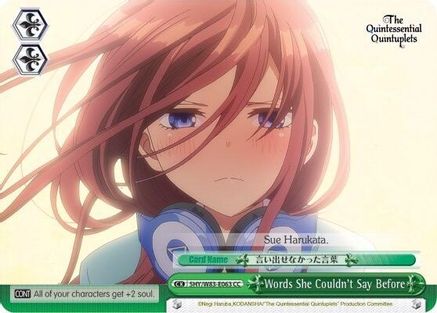 Words She Couldn't Say Before (5HY/W83-E063 CC) - The Quintessential Quintuplets