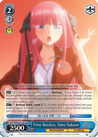 Firm Resolve, Nino Nakano (SR) (5HY/W83-E113S SR) - The Quintessential Quintuplets