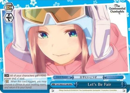 Let's Be Fair (RRR) (5HY/W83-E134R RRR) - The Quintessential Quintuplets