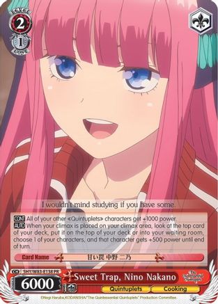 Sweet Trap, Nino Nakano (5HY/W83-E138 PR) - The Quintessential Quintuplets