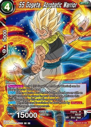 SS Gogeta, Acrobatic Warrior (EX04-01) - Mythic Booster