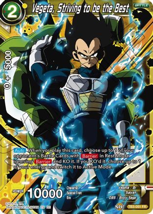 Vegeta, Striving to be the Best (TB3-051) - Mythic Booster Foil