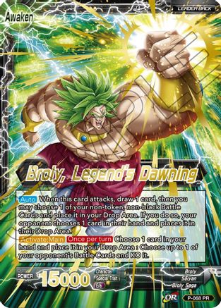 Broly // Broly, Legend's Dawning (Gold Stamped) (P-068) - Mythic Booster Foil