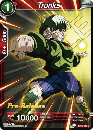 Trunks (BT15-012) - Saiyan Showdown PreRelease Cards
