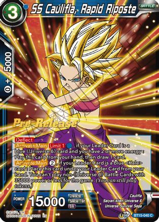 SS Caulifla, Rapid Riposte (BT15-040) - Saiyan Showdown PreRelease Cards