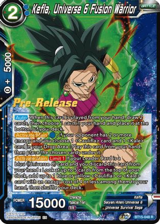 Kefla, Universe 6 Fusion Warrior (BT15-048) - Saiyan Showdown PreRelease Cards