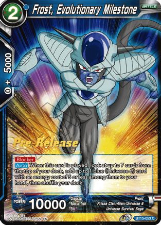 Frost, Evolutionary Milestone (BT15-053) - Saiyan Showdown PreRelease Cards