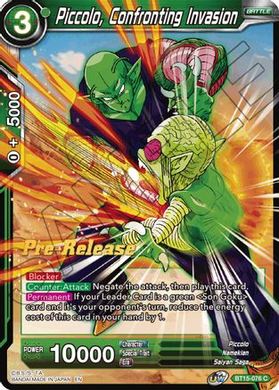 Piccolo, Confronting Invasion (BT15-076) - Saiyan Showdown PreRelease Cards