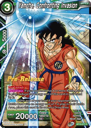 Yamcha, Confronting Invasion (BT15-077) - Saiyan Showdown PreRelease Cards