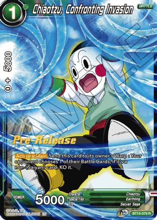 Chiaotzu, Confronting Invasion (BT15-079) - Saiyan Showdown PreRelease Cards