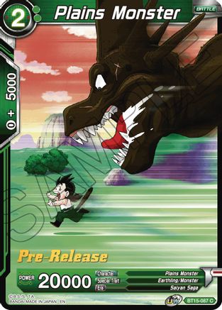 Plains Monster (BT15-087) - Saiyan Showdown PreRelease Cards