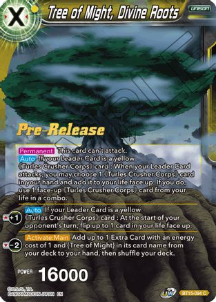 Tree of Might, Divine Roots (BT15-094) - Saiyan Showdown PreRelease Cards
