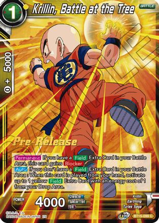 Krillin, Battle at the Tree (BT15-099) - Saiyan Showdown PreRelease Cards