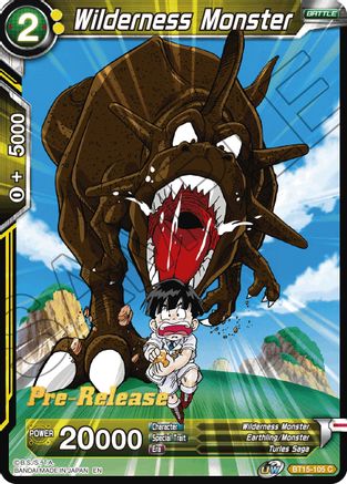 Wilderness Monster (BT15-105) - Saiyan Showdown PreRelease Cards