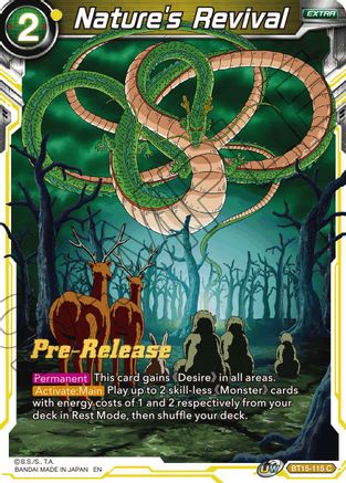 Nature's Revival (BT15-115) - Saiyan Showdown PreRelease Cards