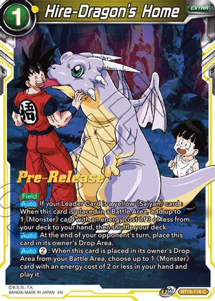 Hire-Dragon's Home (BT15-116) - Saiyan Showdown PreRelease Cards