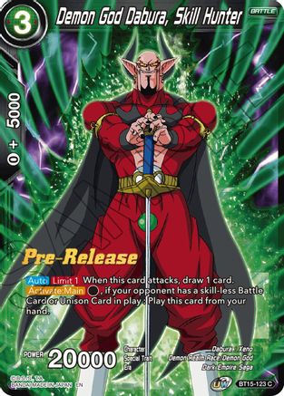 Demon God Dabura, Skill Hunter (BT15-123) - Saiyan Showdown PreRelease Cards